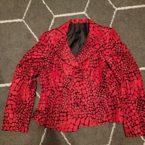 Red and Black Patterned Jacket